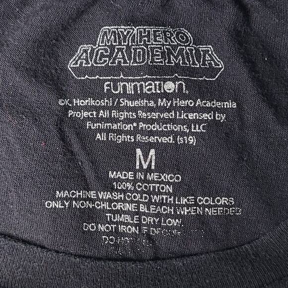 My Hero Academia Graphic Tee T-Shirt Anime Short Sleeve Black Men's Size M 1779 - Picture 3 of 4